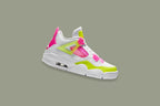 Air Jordan 4 Retro SE (GS) "Lemon Venom" - White/Pink Blast