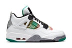 Women's Air Jordan 4 Retro "Rasta" - White/University Red/Lucid Green
