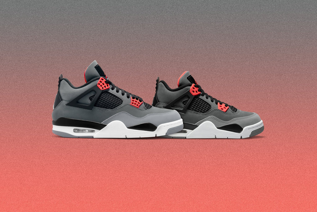 Air Jordan 4 Retro 'Infrared' - Dark Grey/Infrared 23/Black Cement Grey