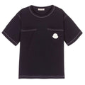 Kids Moncler Navy Logo T-Shirt