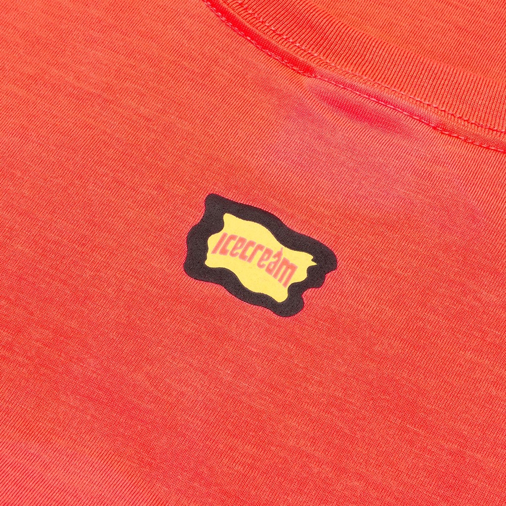 Airbrush S/S Tee - Neon Coral