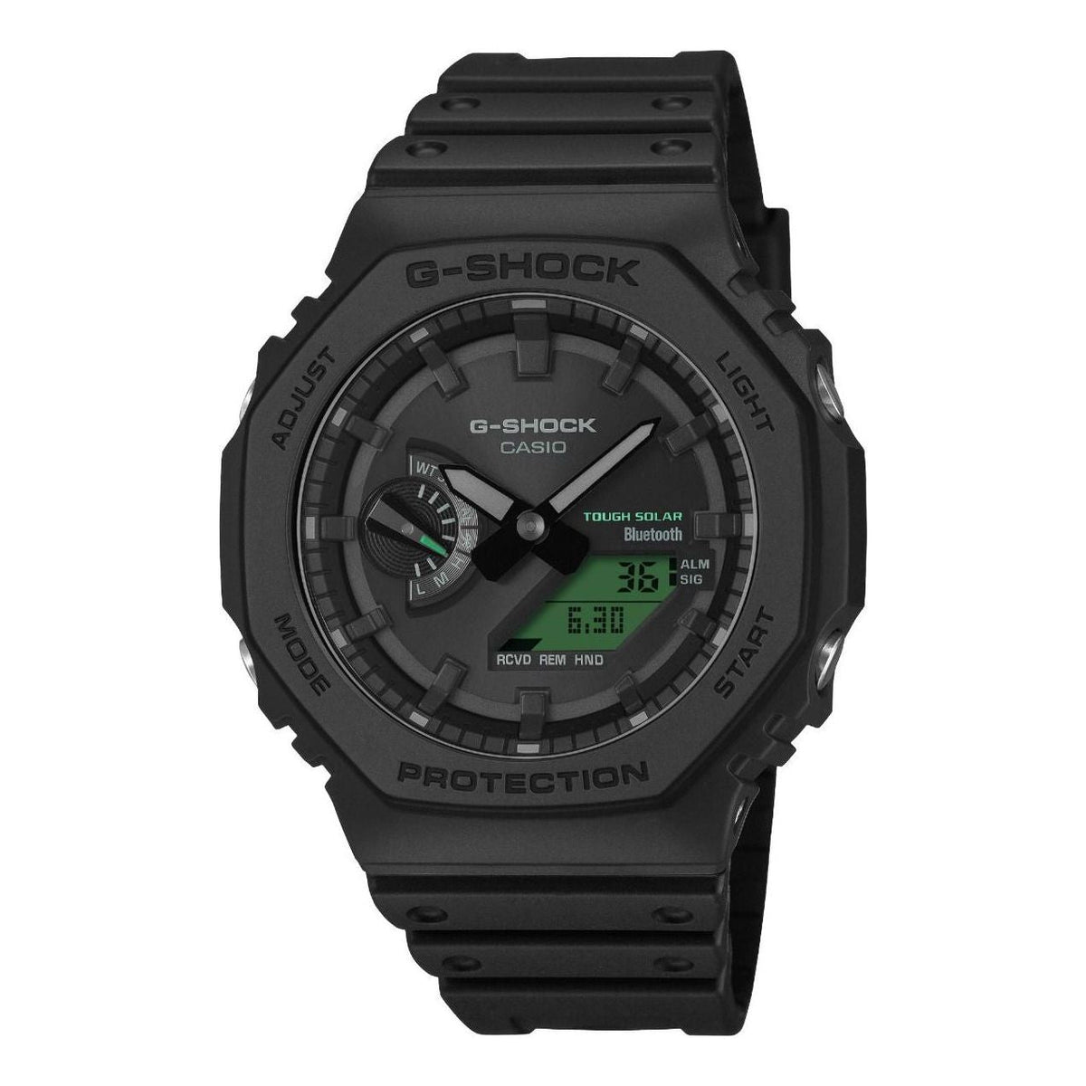 CASIO G-Shock GA-2100 Series Analog-Digital 'Black Green' GA-B2100BEG-1A