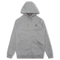 Fleece Full-Zip Hoodie - Carbon Heather/Black