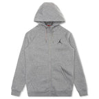 Fleece Full-Zip Hoodie - Carbon Heather/Black