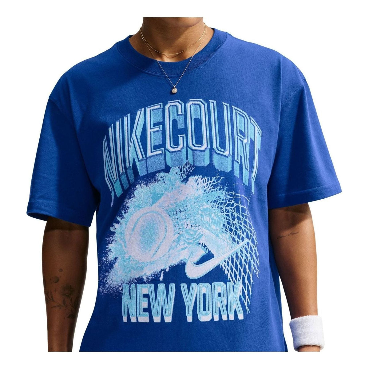 (WMNS) Nike Court Slam T-Shirt 'Old Royal' IO0930-417
