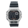 CASIO Stylish Quartz Movement 47.2*44.5*13.4mm Resin Strap Watch Black Silver Unisex Mens WS-1400H-1BVD