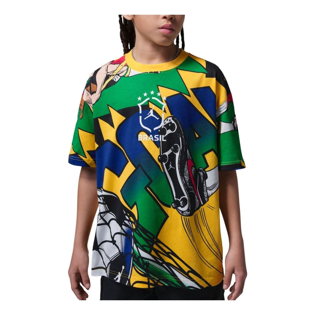 (GS) Jordan Essentials Boxy Goal T-Shirt 'Varsity Maize' IW7909-741