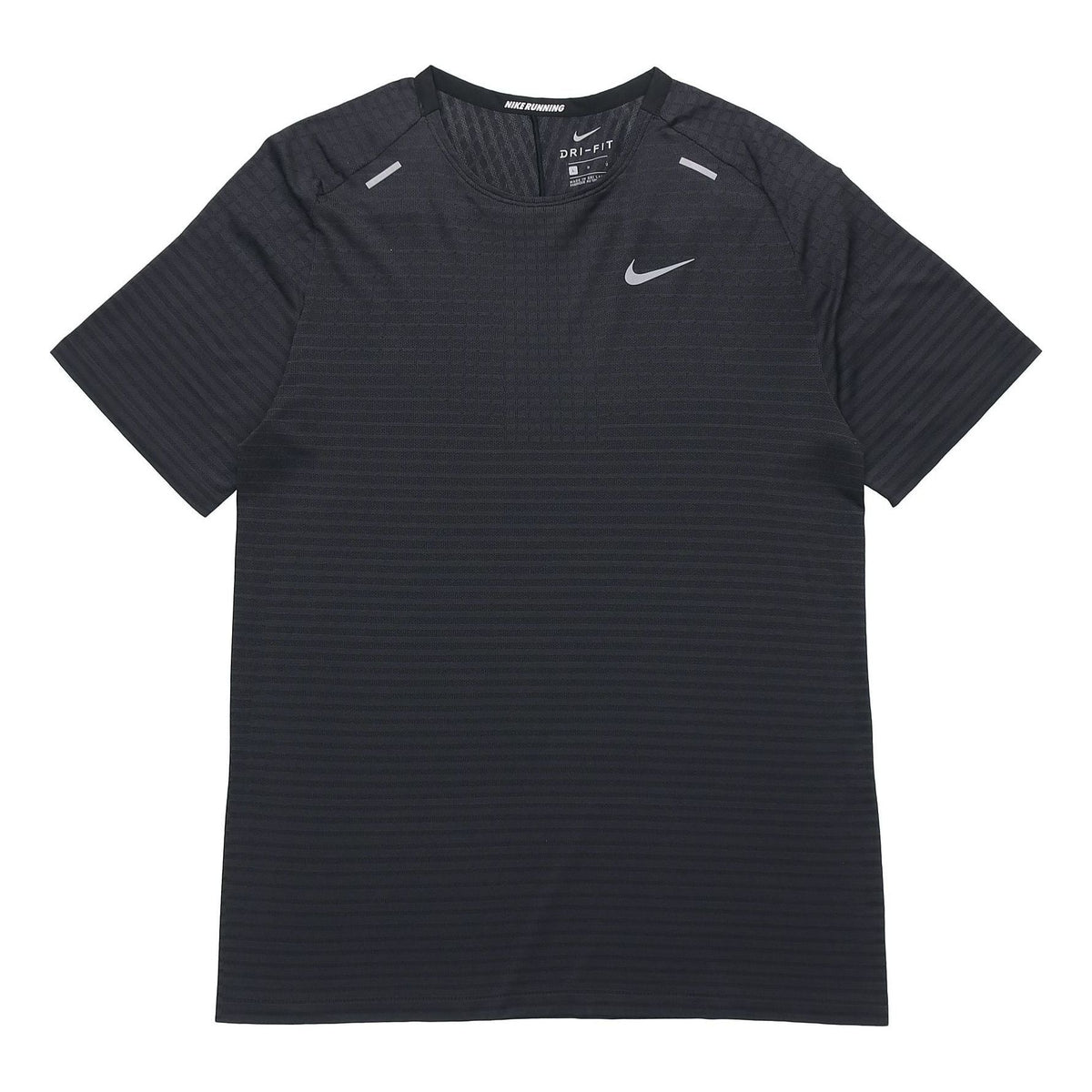 Nike Techknit Ultra Light And Breathable Running Short Sleeve Male Black CJ5345-010
