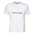 Balenciaga SS21 Casual Alphabet Logo Printing Large Short Sleeve White 612965TIV549040