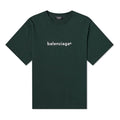 Men's Balenciaga Alphabet Printing Round Neck Pullover Short Sleeve Green 612966TIV543011