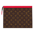 LOUIS VUITTON Pochette Voyage MM Monogram Macassar Canvas 'Red' M82857