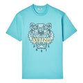 Men's KENZO Tiger Head Printing Cotton Short Sleeve Blue FA5-5TS5114YO-60