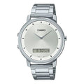 Casio Dress Classic Minimalistic Stainless Steel Analog Watch 'White Silver' MTP-B200D-7E