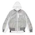 Nike x sacai Double Layer Contrasting Colors Sports Hooded Jacket 'Grey' CV5732-097