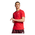 Nike Solid Color Embroidered Small Round Neck Short Sleeve Red AR4999-657