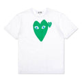 COMME des GARCONS PLAY Blue Eyed Green Heart Tee 'White' AZ-T090-051-1