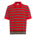 Burberry FW21 Stripe Wool Knit Polo Male Red 80092231
