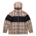 Men's Burberry Double Sided Classic Plaid Hooded Jacket Beige 80368941