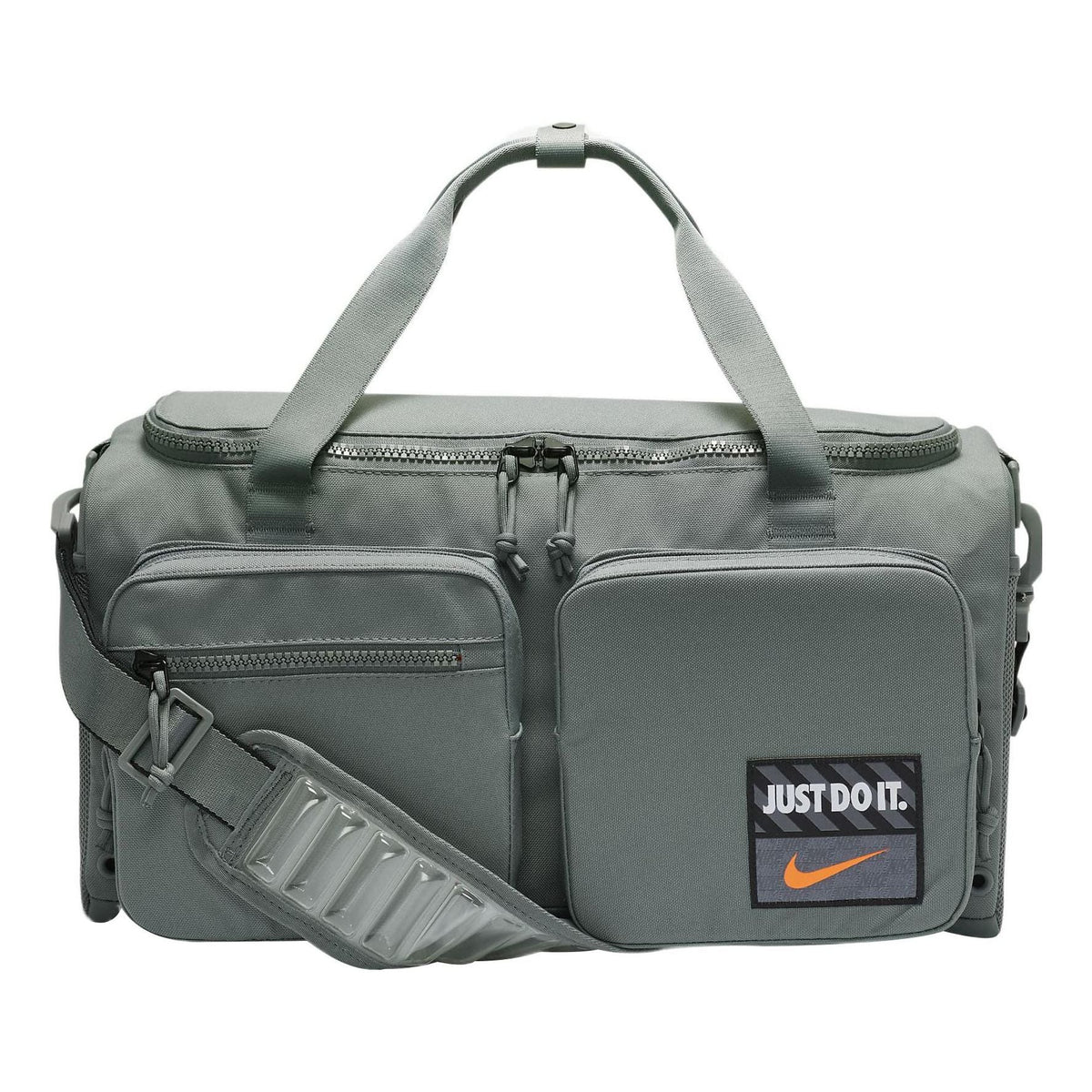 Nike Athletic Zipper  Fabric Gym Bag Travel Bag  Handbag Unisex Smoke Gray DQ5199-084