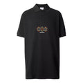 Burberry Round Pattern Embroidery Net Polo Male Black 80355681