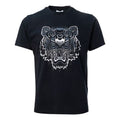 Men's KENZO SS21 Alphabet Tiger Head Printing Pattern Round Neck Short Sleeve Black FB55TS0264YG-99