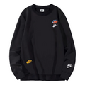 Nike Embroidered Round Neck Pullover Sweaters Autumn Asia Sizing 'Black' DJ6915-010