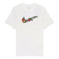 Men's Nike Flowers Large Logo Casual Sports Solid Color Round Neck Short Sleeve White T-Shirt DV1215-100