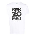 Men's KENZO Cotton Classic Printing Round Neck Short Sleeve White FA55TS0184SA-01