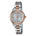 CASIO SHEEN Sapphire Crystal Stainless Steel Strap Quartz Waterproof Solar Powered Silver Analog SHE-4522SG-7AUPR