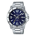 CASIO Stainless Steel Strap Waterproof Mens Silver Analog MTP-VD01D-2B