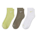 Nike Unisex Plus Lightweight Ankle Breathable Train Socks 3 Pairs Multicolor Multi-color SX6893-906