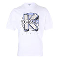 Men's KENZO Alphabet Printing Short Sleeve White T-Shirt 5TS5054SH-01
