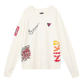 Nike Sportswear NSW Reflective Graffiti Printing Round Neck Pullover White CJ5056-133