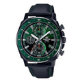 CASIO Waterproof EDIFICE Mens BlackGreen Analog EFV-600CL-3