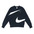 Men's Nike Swoosh Ft Crew Large Logo Printing Knit Round Neck Pullover Autumn Black DD6097-010