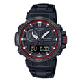 CASIO Solar Powered Sports Mens BlackRed Analog/Digital Combo PRW-60YT-1PR