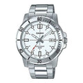 CASIO Stainless Steel Strap Unisex Mens Silver Analog MTP-VD01D-7E