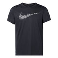 Nike Stripe Logo Printing Training Sports Short Sleeve Black DD1622-010