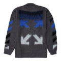Off-White FW19 Arrow Mohair Sweater Men Grey OMHA036E19B020240788