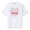 Men's KENZO China Series Alphabet Embroidered Pattern Round Neck Short Sleeve White FB55TS0654SD-01