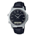 Men's CASIO Dress Series Waterproof Quartz Stainless Steel Case 41.6mm Strap Watch Mens Black Analog MTP-VC01L-1E