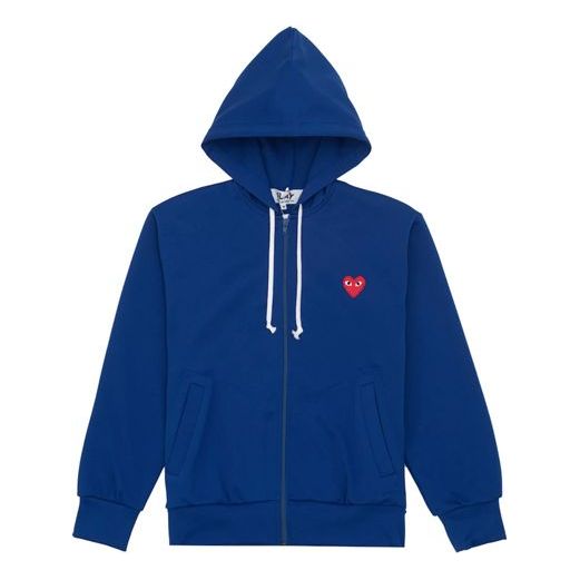 COMME des GARCONS PLAY Red Heart Zip Up Hoodie 'Blue' AZ-T172-051-2