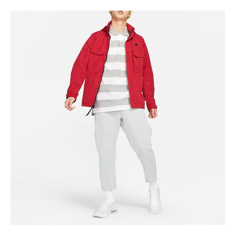 Nike Sportswear Multiple Pockets Hooded Jacket Red CZ9880-657
