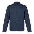 Men's KENZO FW20 Small Tiger Head Thin Quilted Shirt Jacket Navy Blue FA65CH4601NE-76