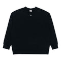 (WMNS) Nike Solid Color Logo Knit Round Neck Pullover Black Hoodie DD5468-010