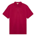 Men's Burberry Solid Color Logo Short Sleeve Polo Shirt Rose Red 39815201