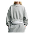 (WMNS) Nike Studio Fleece Medium Weight Oversized Cropped Crew 'Dark Grey Heather Sail' IM8497-063