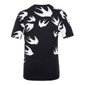 McQ Alexander McQueen Classic Swallow Pattern Short Sleeve Unisex Black 318978-RGH79-1000