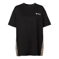 Burberry Vintage Logo Side Plaid Splicing Short Sleeve Black 8024545