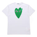 COMME des GARCONS PLAY GreenHeart Shaped Printing Short Sleeve White AZ-T060-051-1
